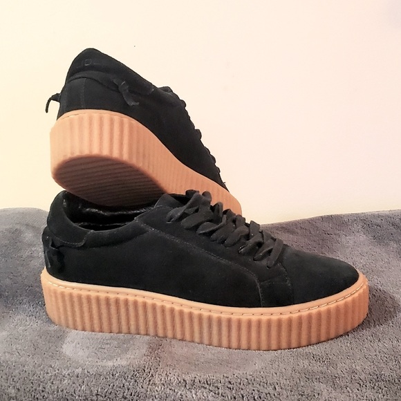😎J SLIDES Platform creeper style suede shoes 6.5 Like New! - Picture 4 of 9